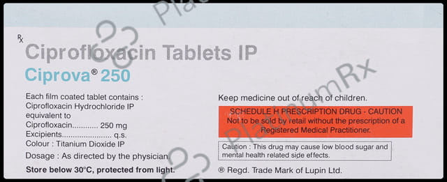 Ciprova 250mg Tablet