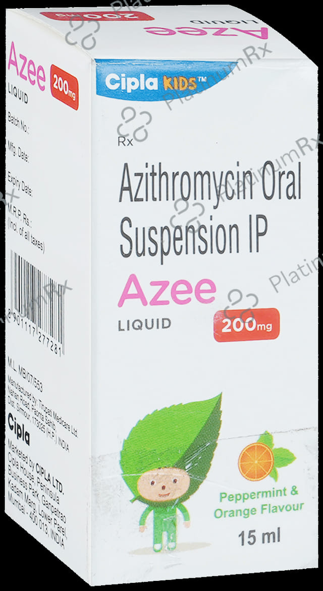 Azee 200mg Liquid Peppermint & Orange Oral Suspension 15ml