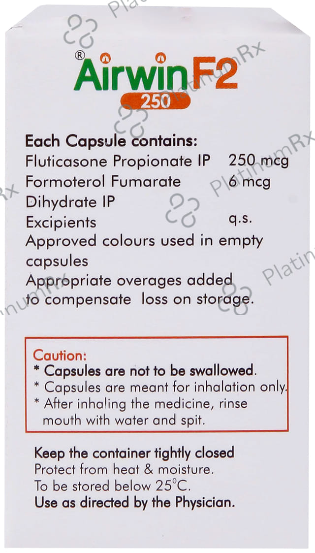 Airwin F2 250/6mcg Capsule 30s