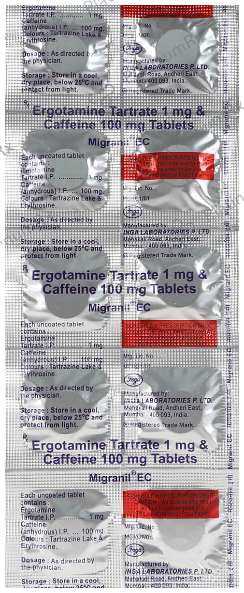 Migranil EC 1/100mg Tablet 10s