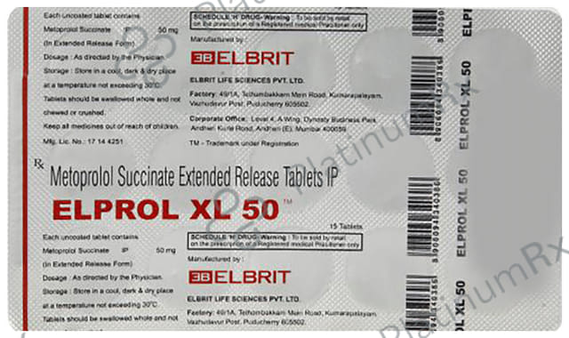 Elprol XL 50mg Tablet 15s