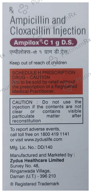 Ampilox C 500/500mg Injection 1s