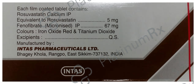Arvast F 5/67mg Tablet 10s