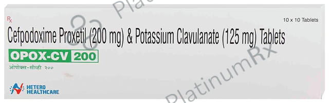 Opox CV 200/125mg Tablet 10s