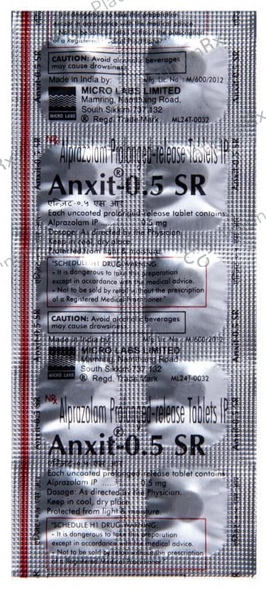 Anxit 0.5mg Tablet SR 10s