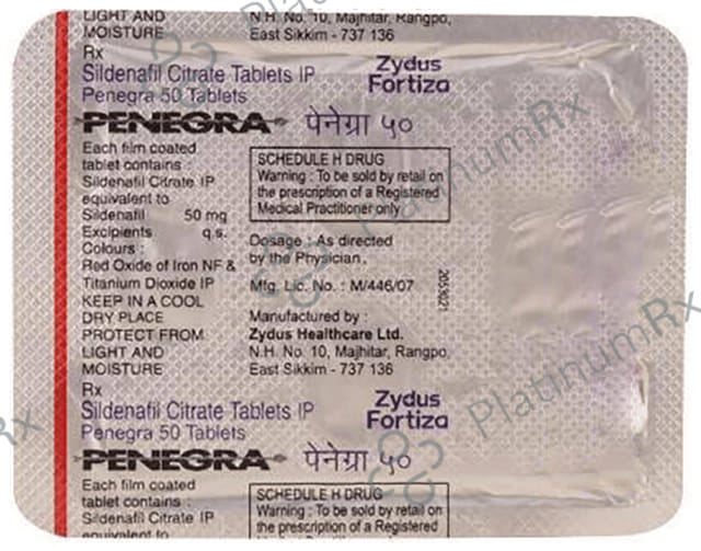 Penegra 50mg Tablet 4s