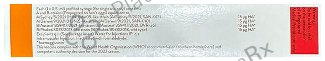 Influvac Tetra 2023 Vaccine 0.5ml