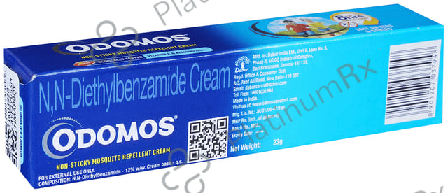 Odomos Non Sticky Mosquito Repellent Cream 23gm
