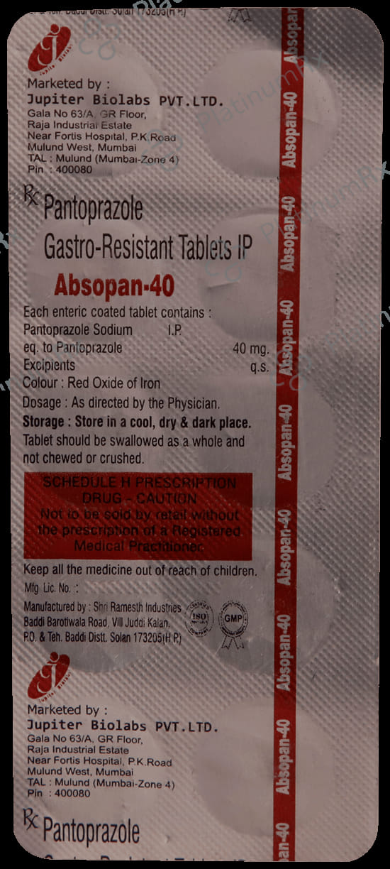 Absopan 40mg Tablet 10s