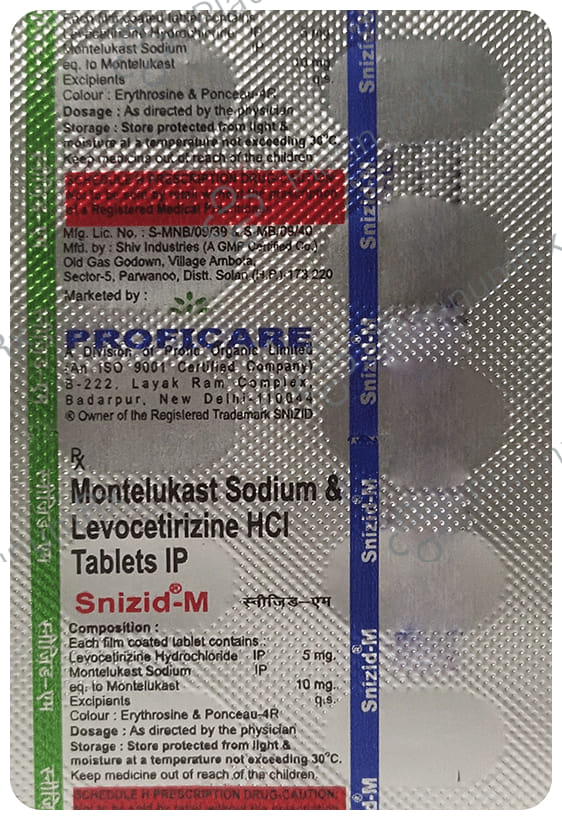Snizid M 5/10mg Tablet 10s