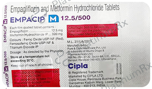 Empacip M 12.5/500mg Tablet 10s