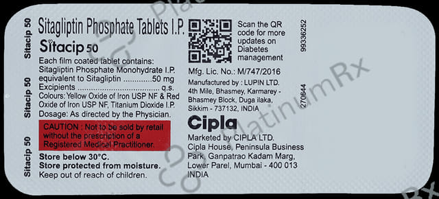 Sitacip 50mg Tablet 10s