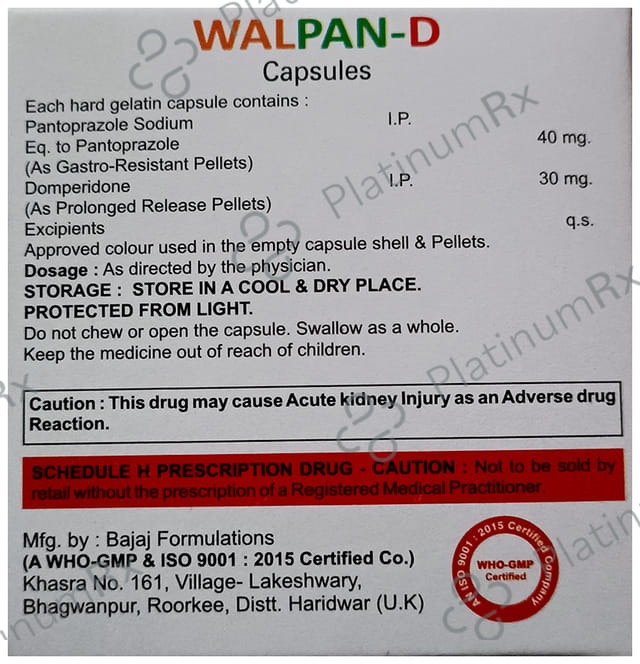 Walpan 30/40mg D Capsule PR 10s