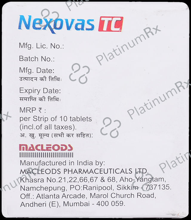 Nexovas TC 40/10/12.5mg Tablet 10s