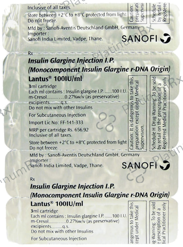 Lantus (100 IU/ml) (1*3ml Cartridge)