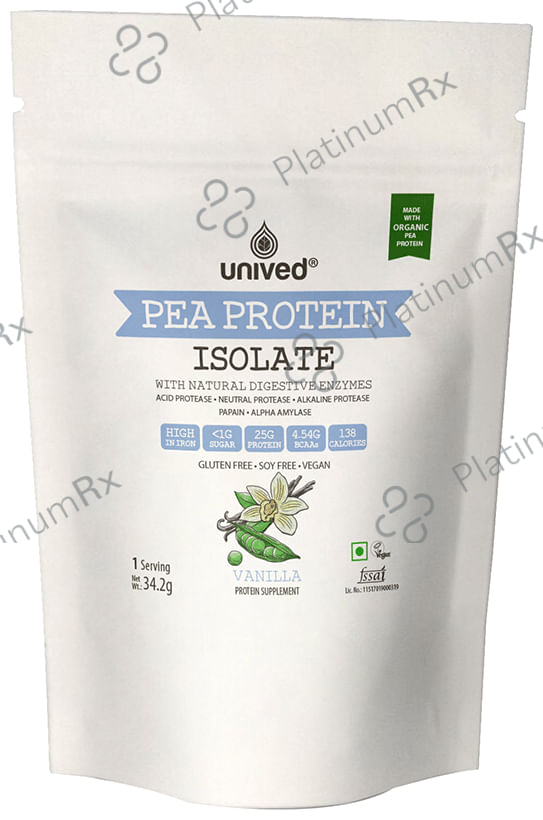 Unived Pea Protein Isolate with Natural Digestive Enzymes Vanilla 34 gm