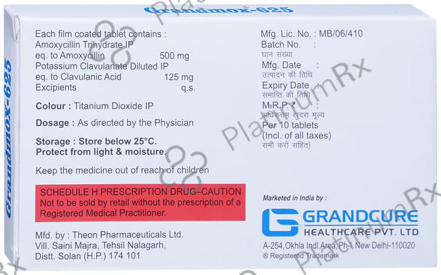 Grandmox 625 Tablet