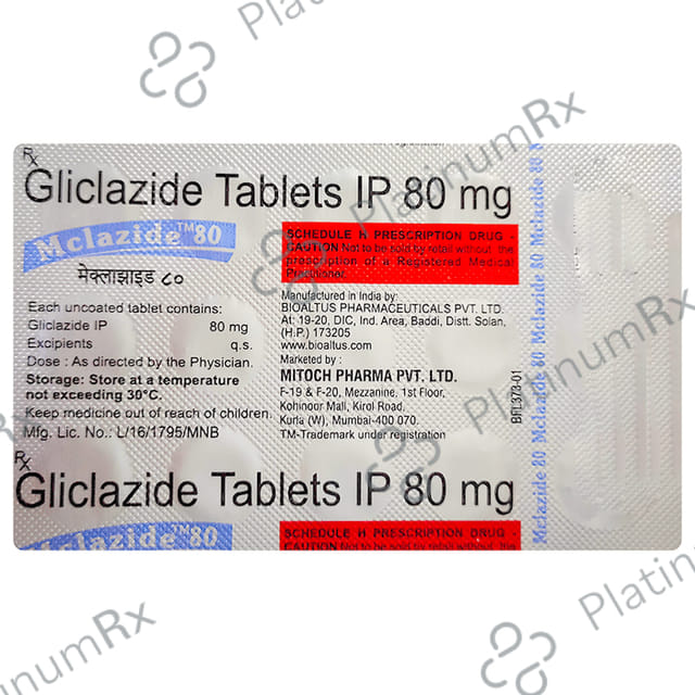 Mclazide 80 Tablet 10 Tablet