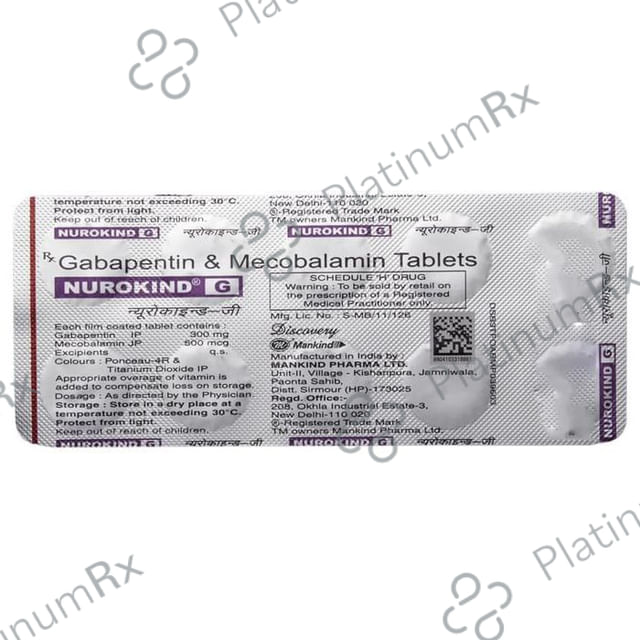 Nurokind G 300/500mcg Tablet 10s