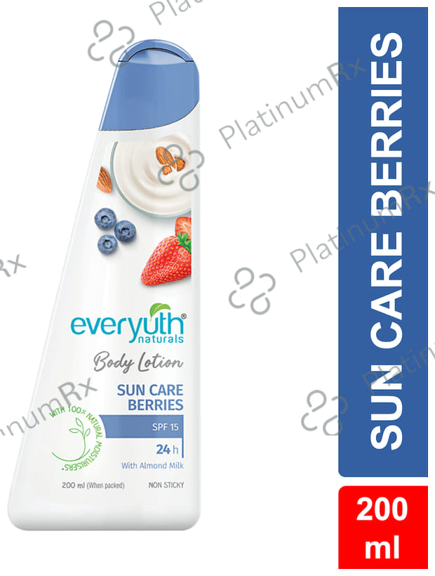 Everyuth Naturals Body Lotion Sun Care Berries SPF 15 200 ml