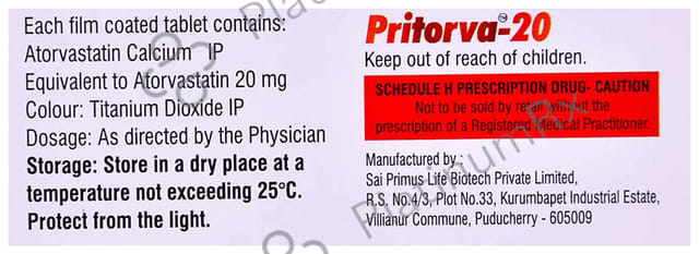 Pritorva 20mg Tablet 15s