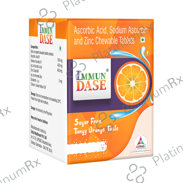 Immun Dase Chewable Tablet Tangy Orange Sugar Free 60 Chewable Tablet
