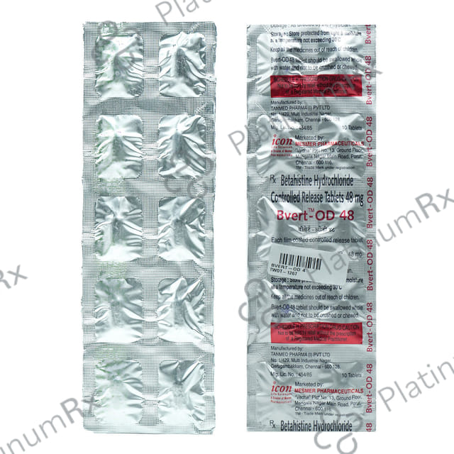 Bvert OD 48mg Tablet CR 10s