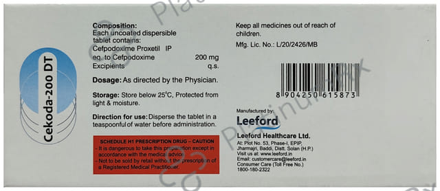 Cekoda 200mg Tablet DT 10s