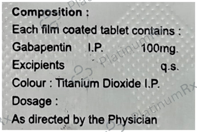 Gapitas 100mg Tablet 10s