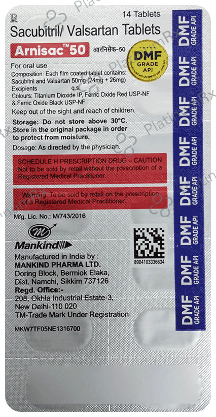 Arnisac 50mg Tablet 14s