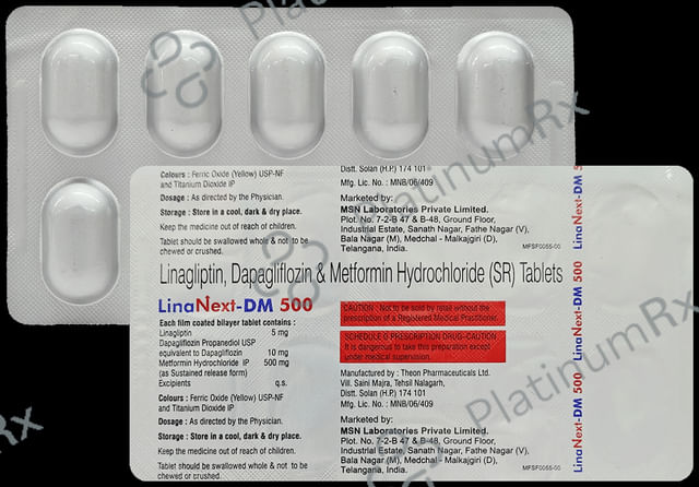 Linanext DM 500/10/5mg Tablet 10s