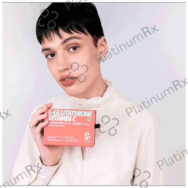 BonAyu L-Glutathione Vitamin C Mouth Dissolving Strip Butterscotch
