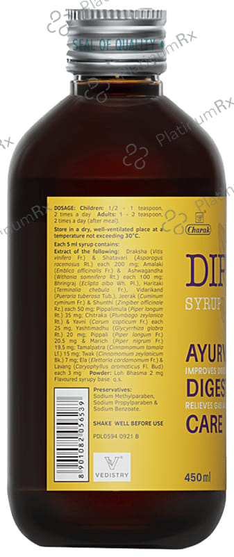 Dipya Ayurvedic Digestive Care Syrup For Indigestion & Gas 450 ml