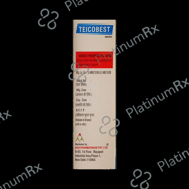 Teicobest 400mg Injection 1s