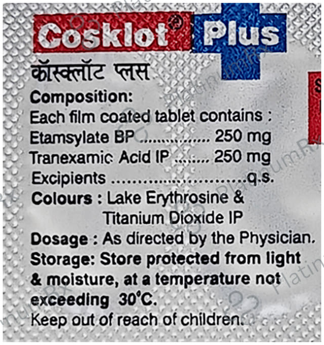Cosklot Plus 250/250mg Tablet 10s