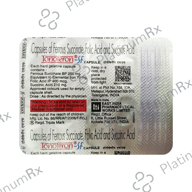 Tonoferon SF 200/400/210mg Capsule 10s