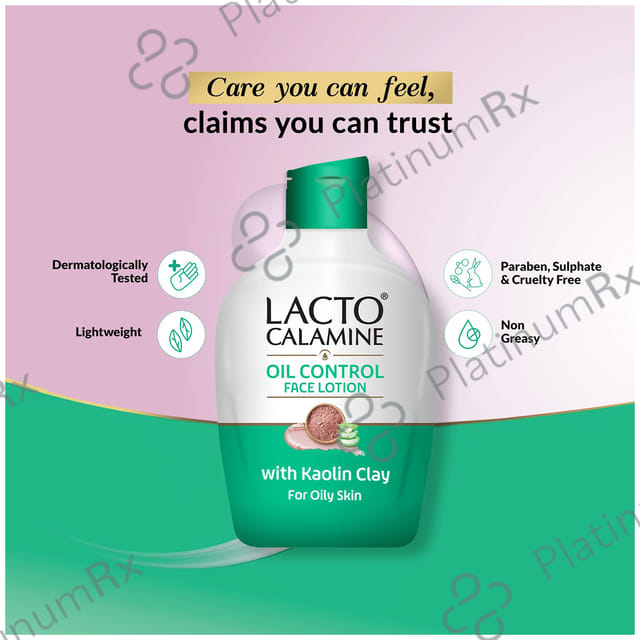 Lacto Calamine Oil Control Aloe Green Face Lotion 60ml