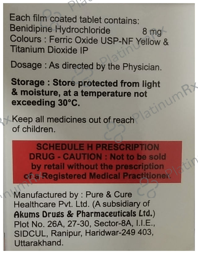 Benitowa 8mg Tablet 15s
