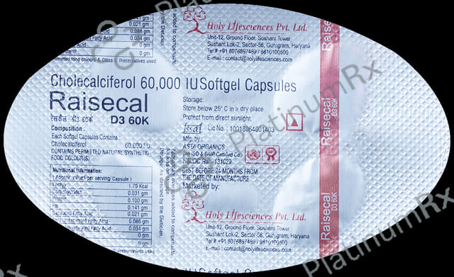 Raisecal D3 60K Softgel Capsule