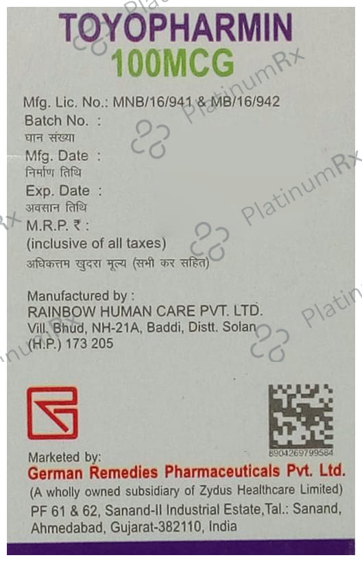 Toyopharmin 100mcg Tablet 100s