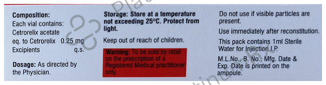 Cetrix-Sure Injection