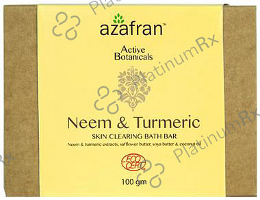 Azafran Skin Clearing Bathing Bar (100gm Each) Neem and Turmeric