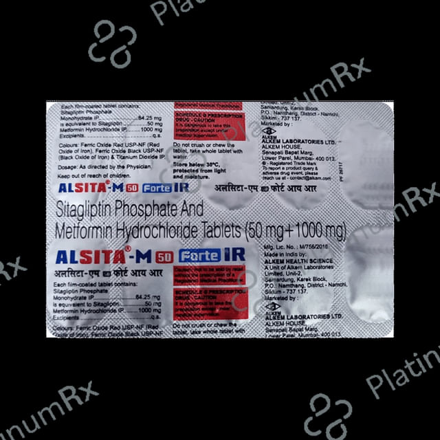 Alsita M 1000/50mg Forte IR Tablet 10s