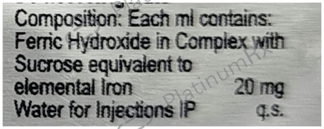Orofer S 100 20mg Injection 5ml