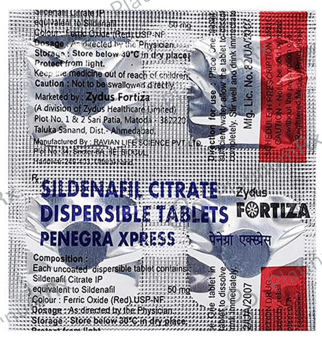 Penegra Xpress 50mg Tablet 4s