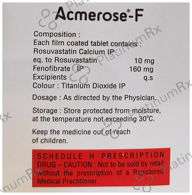 Acmerose F 160/10mg Tablet 10s