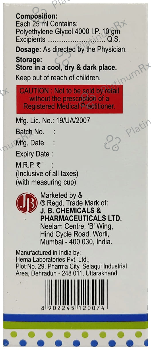 Laxolite 10gm Oral Laxative Sugar Free Liquid 200ml
