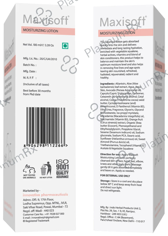 Maxisoft Moisturizing Lotion (100ml Each) 3 Tubes