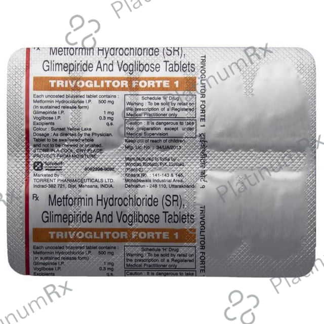 Trivoglitor Forte 1/500/0.3mg Tablet SR 10s