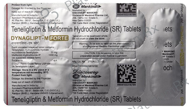Dynaglipt M Forte 1000/20mg Tablet SR 10s